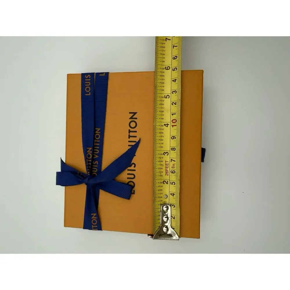 Authentic Louis Vuitton Small Orange Slide Box Ribbon Envelope 5” x 5.75”